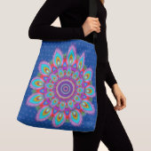 二色のトートバッサイケデリックグ クロスボディバッグ (クローズアップ)