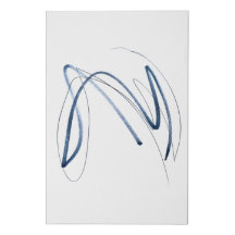二色の線で描かれたフェイクキャンバスプリント