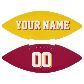二色ゴールデンイエローとマルーンカスタムサッカー アメリカンフットボール (パネル)