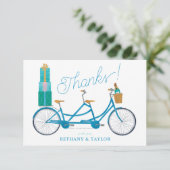 二色タンデムバイク用自転車 サンキューカード (スタンド正面)