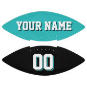 二色ターコイズ及びブラックカスタムサッカー アメリカンフットボール (パネル)
