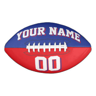 二色ブルーと赤カスタムサッカー アメリカンフットボール