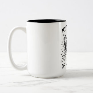 二色マグカップ - お茶目なカワウソの名言付きドリンクコンパニオン ツートーンマグカップ