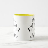 二色マグカップ 330ml (イエロー) ツートーンマグカップ (中央)