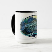 二色マグカップ、450ml マグカップ (正面左)