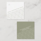 二色幾何学ミニマリスト建築事務所 スクエア名刺 (正面/裏面)