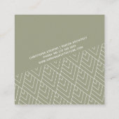 二色幾何学ミニマリスト建築事務所 スクエア名刺 (裏面)