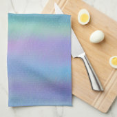 二色性ガラスのレインボーカラーアート キッチンタオル (四つ折り)