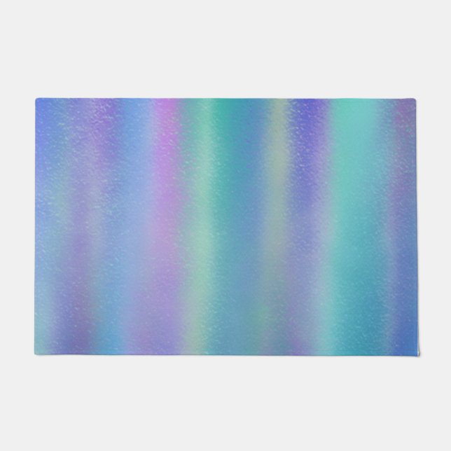 二色性ガラスのレインボーカラーアート ドアマット (正面)