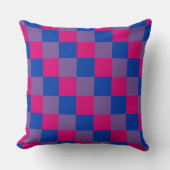 二色性パタ市松模様にーン装飾用クッション クッション (正面)