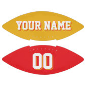 二色金ゴールド及び赤カスタムサッカー アメリカンフットボール (パネル)