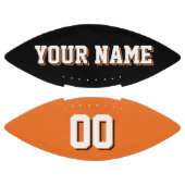 二色黒とオレンジのカスタムサッカー アメリカンフットボール (パネル)