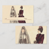 二花嫁結婚ヴィンテージ プレイスカード (正面/裏面)