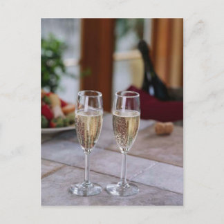 二葉書用シャンパン ポストカード