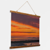 二見サンセット – 二見海岸の夕日 吊り下げ型タペストリー (傾斜あり)