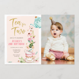 二誕生日招待状フローラ茶パーティー 招待状