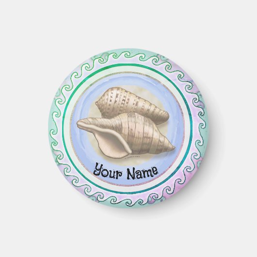 二貝かわいらし貝 マグネット (正面)