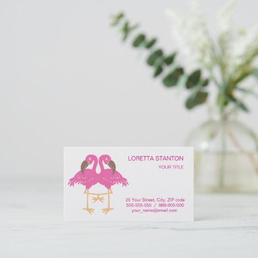 二踊りフラミンゴ 名刺 (スタンド正面)