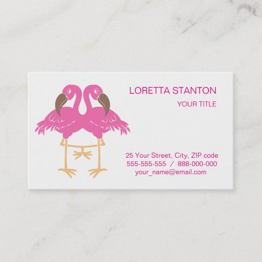 二踊りフラミンゴ 名刺 (正面)