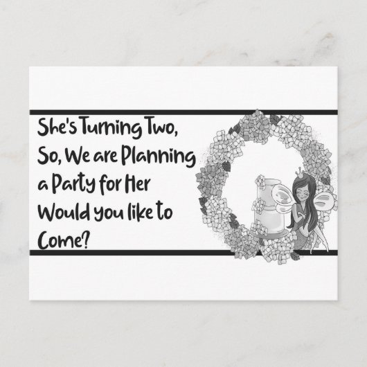 二転誕生日 インビテーションポストカード (正面)