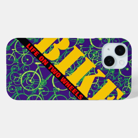 二輪で自転車の生活をパターン化する Case-Mate iPhoneケース (裏面 (横))