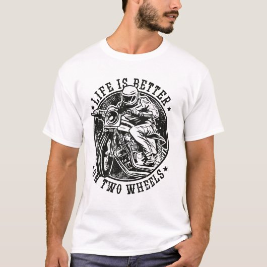 二輪の方が人生はもっと楽しい Tシャツ (正面)