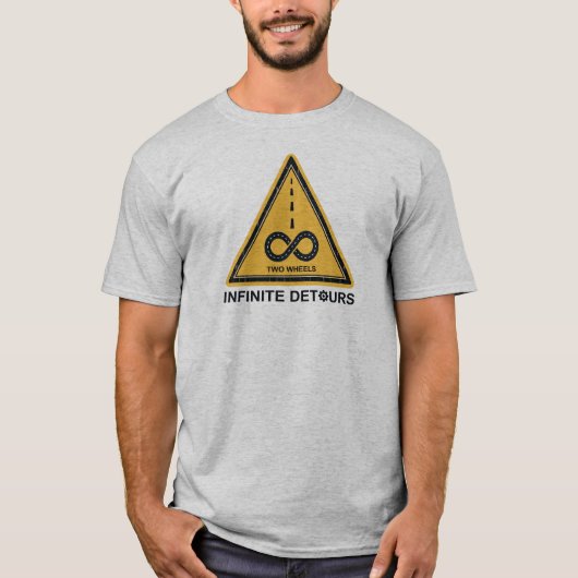 二輪の無限の回り道 サイクリング Tシャツ (正面)