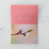 二輪の美しい日本梅の花 サンキューカード (内部)