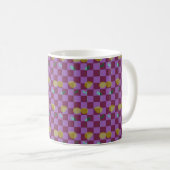 二輪の花のスクエア コーヒーマグカップ (正面右)