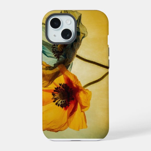 二輪の花  iPhone 15ケース (裏面)