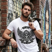 二輪の鼓動バイカーのドクロ Tシャツ