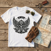 二輪の鼓動バイカーのドクロ Tシャツ