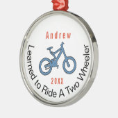 二輪車に乗学る任意のカラー自転車 メタルオーナメント (左)