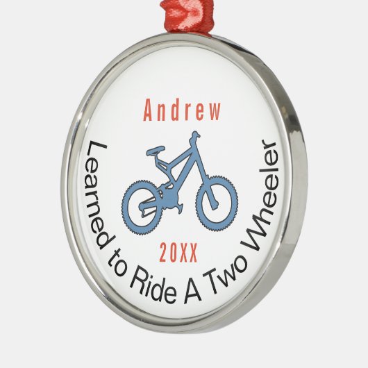二輪車に乗学る任意のカラー自転車 メタルオーナメント (左)