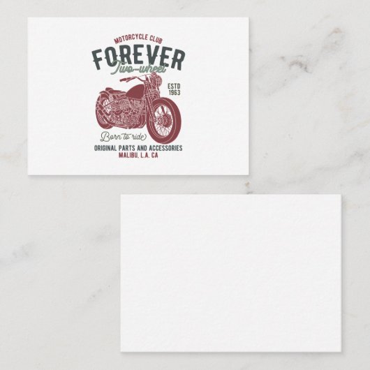 二輪車 名刺 (正面/裏面)