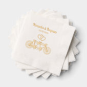 二連ヴィンテージ用自転車 箔ナプキン (インサイチュ (積み重ね))