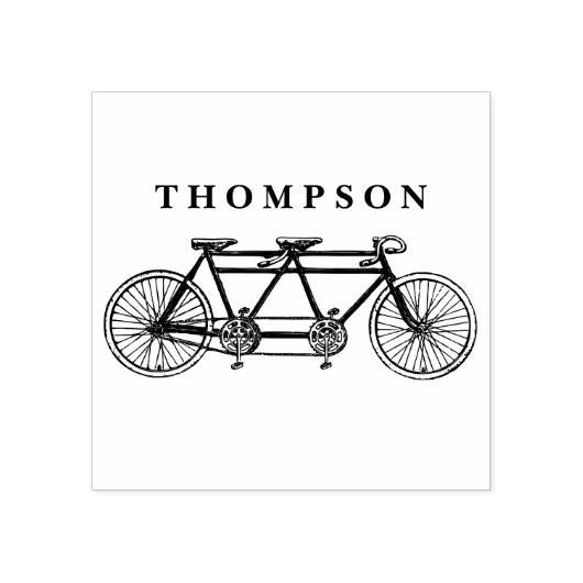 二連車用ヴィンテージ自転車 ラバースタンプ (インプリント)