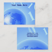 二進地球の背景、ここのあなたの名前 名刺 (正面/裏面)