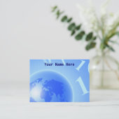 二進地球の背景、ここのあなたの名前 名刺 (スタンド正面)