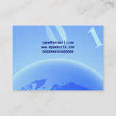 二進地球の背景、ここのあなたの名前 名刺 (裏面)