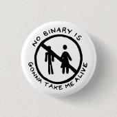 二進私は生きたボタンを取ろうとしていません 缶バッジ (正面)