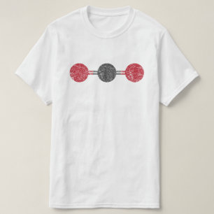 二酸化炭素の分子構造 Tシャツ