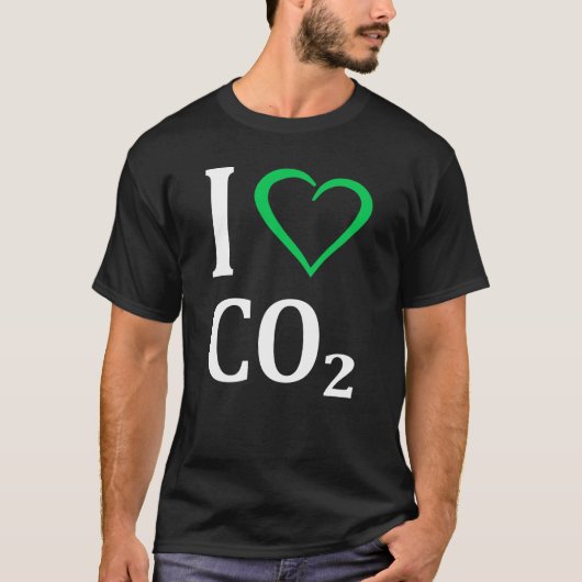 二酸化炭素(CO2)の気候が大好き Tシャツ (正面)