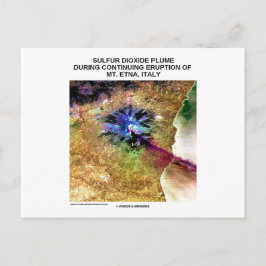 二酸化硫黄プルーム噴火Etnaイタリア ポストカード