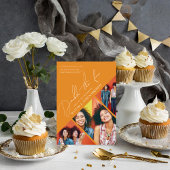 二重おもしろい | 共同モダン誕生日 招待状