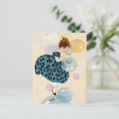 「二重に泡立つ」浮動ファンタジー ポストカード (スタンド正面)