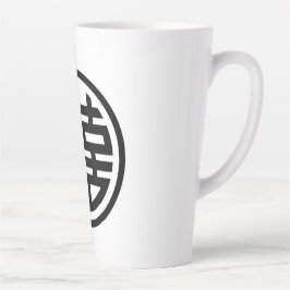 二重の幸せ/白/大ラテマグカップ カフェラテマグ