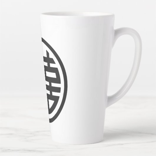 二重の幸せ/白/大ラテマグカップ カフェラテマグ (右)