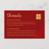 二重の幸福フローラの背中国の景結婚の エンクロージャーカード (正面)