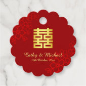 二重の幸福フローラの背中国の景結婚の フェイバータグ (正面)